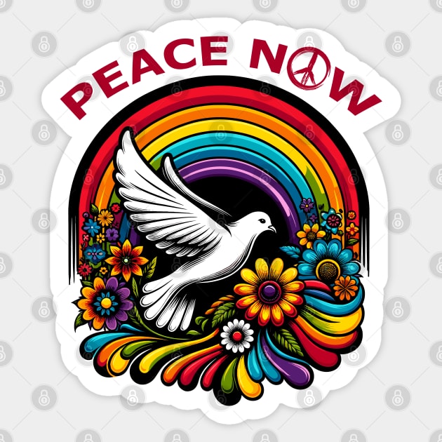Peace Now Sticker by MtWoodson